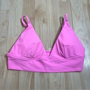 AERIE HOT PINK TRIANGLE PADDED BIKINI TOP- SIZE MEDIUM Womens